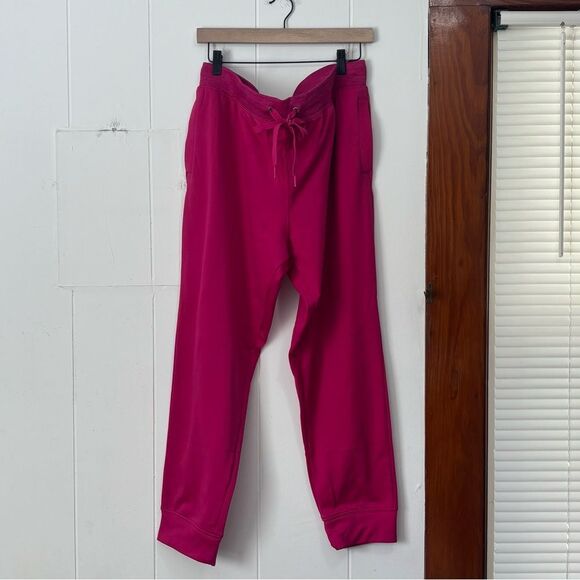 Hanes Sport Fuchsia Pink Jogger Fleece Lined Sweat Pants Size 2X - Picture 1 of 3